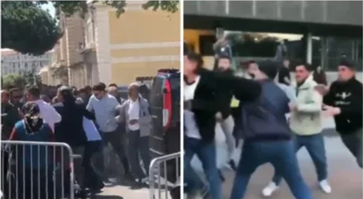 Fransa’nın güneyindeki Marsilya kentinde terör örgütü PKK sempatizanları oy vermeye