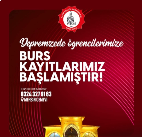 Mersin Cemevi’nin Depremzede Üniversite Öğrencileri İçin Burs Başvuruları Başladı BURS