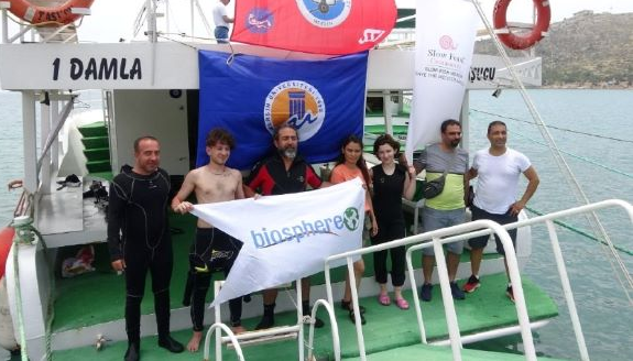Mersin’de Boğsak Adası çevresinde gerçekleştirilen dalışta bölgenin zengin bir biyoçeşitliliğe