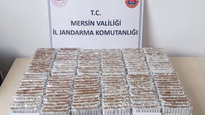 Mersin İl Jandarma Komutanlığı ekipleri sigara kaçakçılığı ile mücadele kapsamında