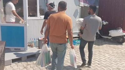 Hatayspor ve Mersin İdmanyurdu taraftarları, Antakya’daki İzmir ve Konya Konteyner