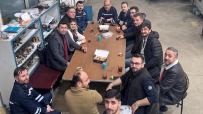 ZONGULDAK-BHA TTK’ya bağlı Maden Makineleri Fabrikası’nda çalışan işçilerle bir araya