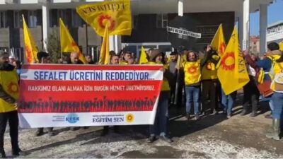 KARS-BHA KESK Şubeler platformu adına dönem sözcüsü Hakan Topçu yaptığı