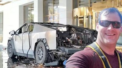 ABD’nin dünyaca ünlü Las Vegas şehrindeki Trump International Hotel’inin önünde