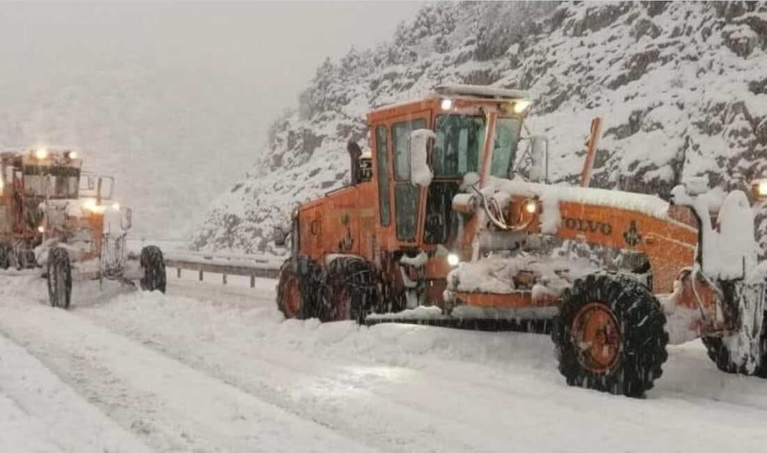 ANTALYA-BHA Antalya’yı Konya’ya bağlayan Akseki-Seydişehir kara yolunda kar yağışı etkili