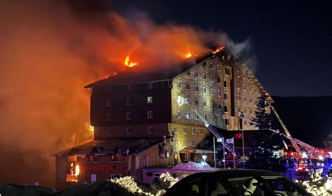 BOLU-BHA Bolu’daki Kartalkaya Kayak Merkezi’ndeki Grand Kartal Otel’de dün çıkan