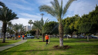 Mersin Büyükşehir Belediyesi Park ve Bahçeler Dairesi Başkanlığı ekipleri, özellikle