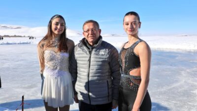 KARS-BHA Serhat Kalkınma Ajansı desteğiyle Arpaçay Çıldır Gölü’nde artistik buz