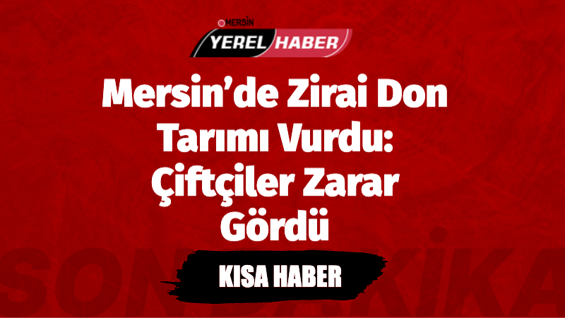 Mersin’de Zirai Don Tarımı Vurdu: Çiftçiler Zarar Gördü Mersin’de zirai don nedeniyle meyve ağaçları %100 zarar gördü, sebzelerde