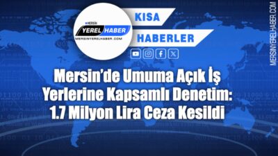 Mersin’de umuma açık iş yerlerine yapılan denetimlerde 1.7 milyon lira