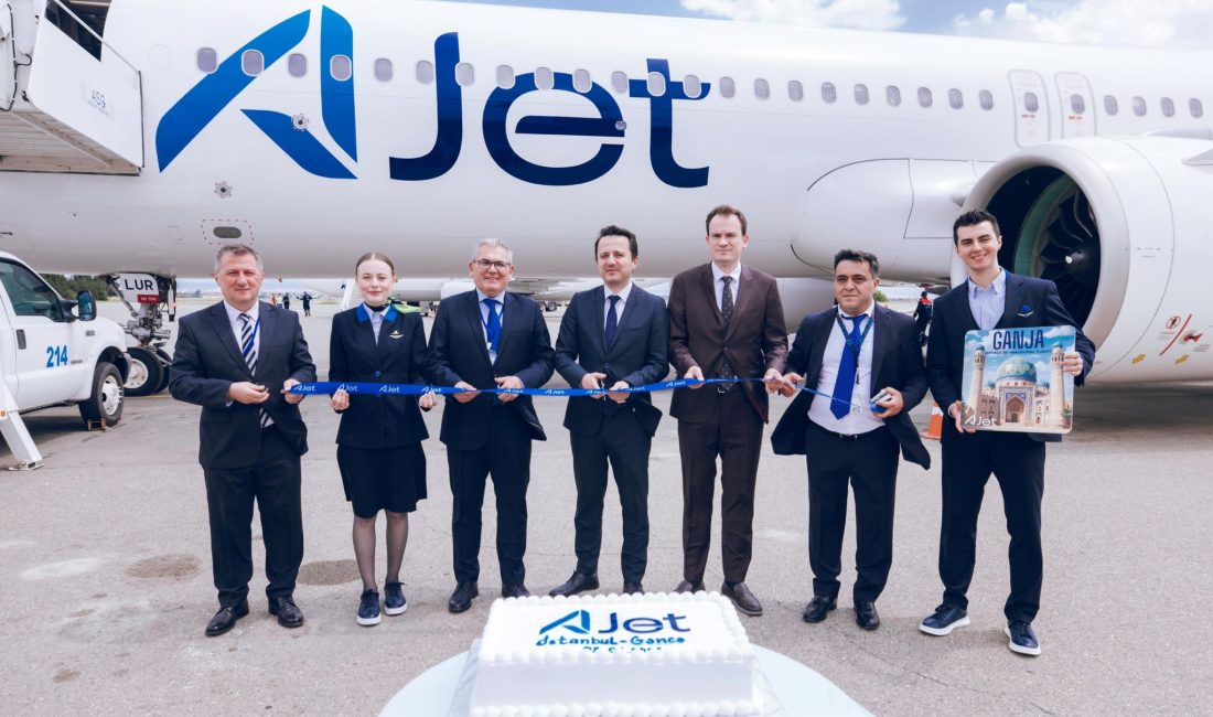 AJet’in Nahçıvan-Gence uçuşları törenle başladı AJet’in Türk Cumhuriyetleri’ndeki yeni hattı olan İstanbul-Nahçıvan-Gence arasındaki ilk seferi