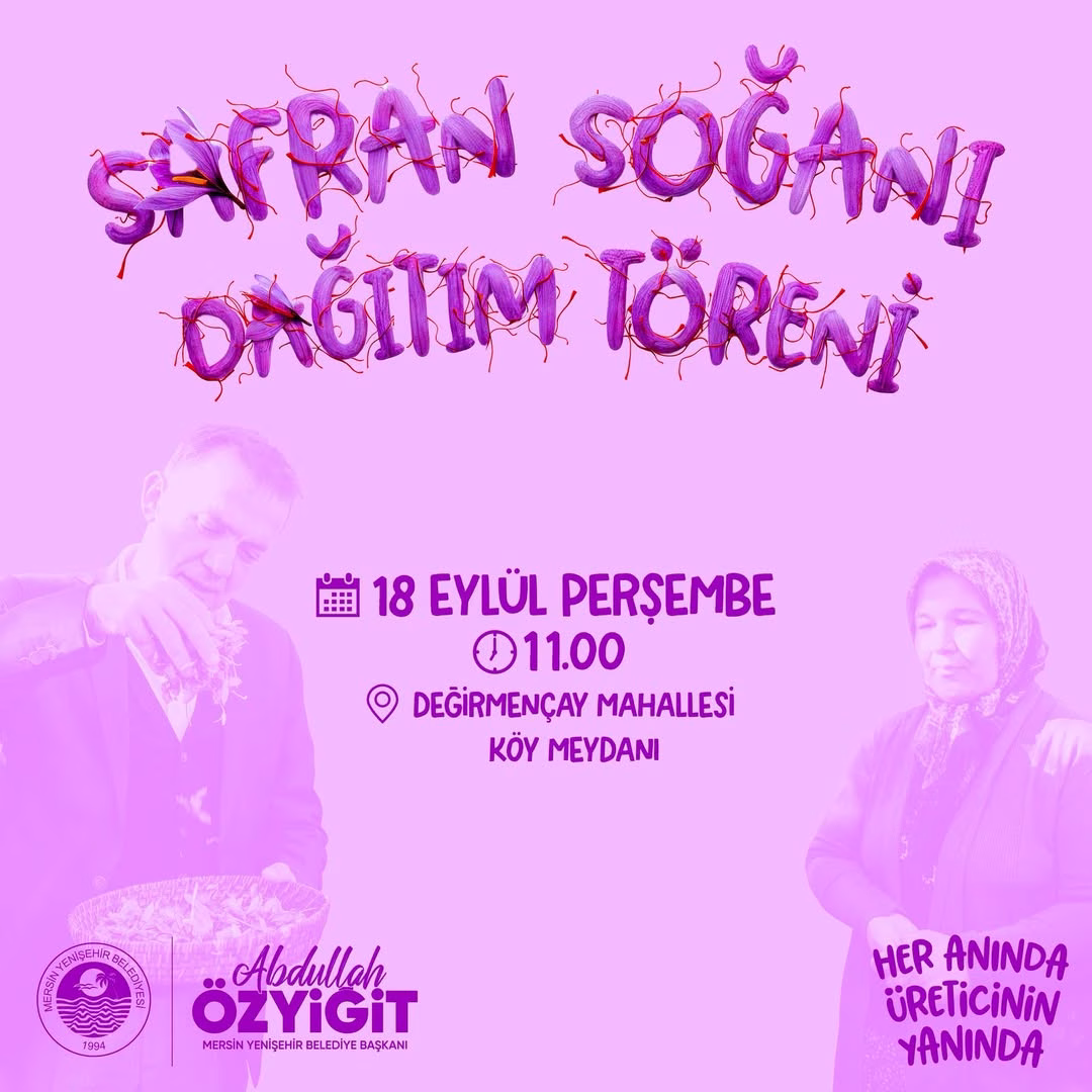 
Her anında üreticinin yanındayız!Safran Soğanı Dağıtım Törenimizde buluşalım.