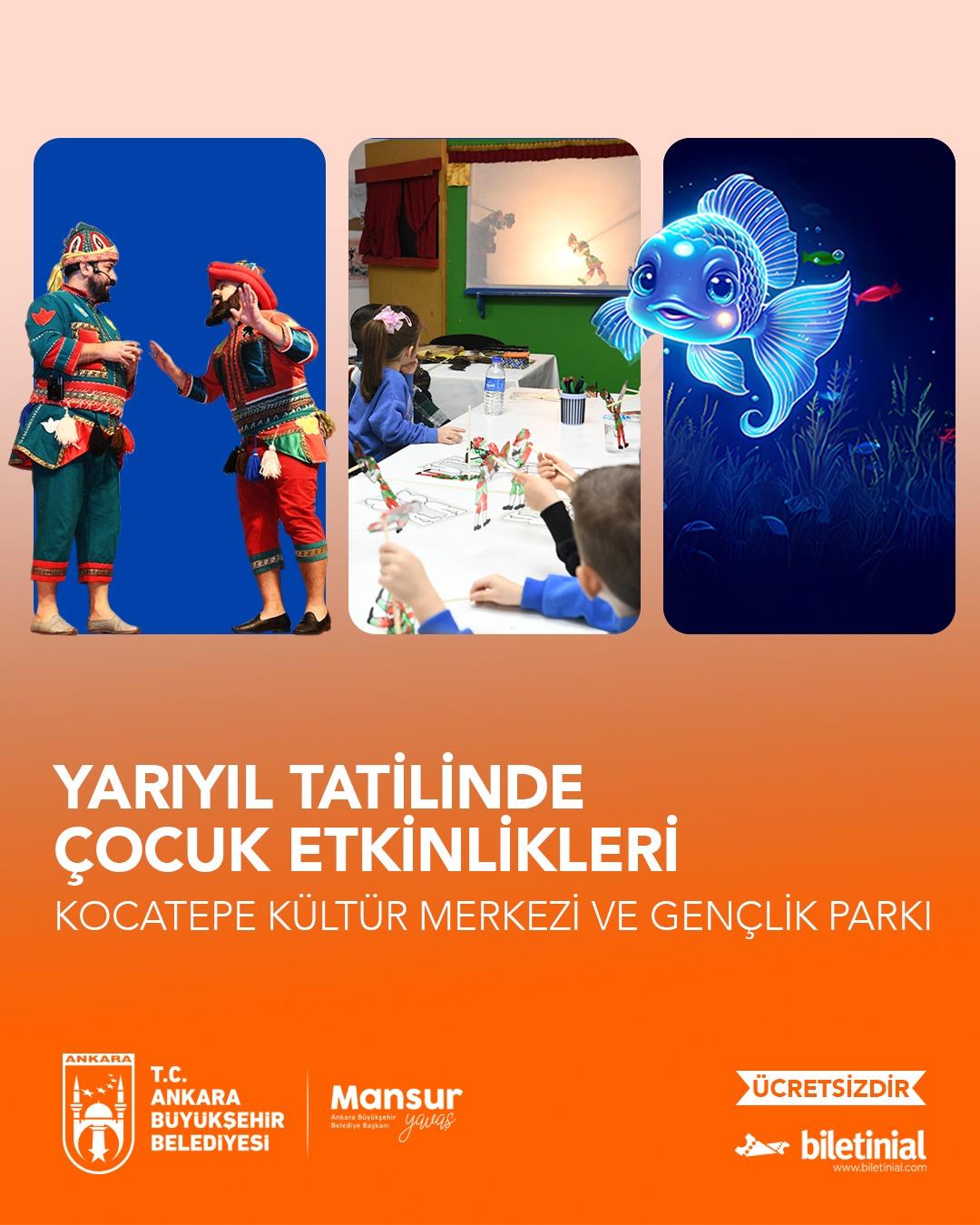 Ankara Büyükşehir Belediyesi (ABB), yarıyıl tatilinde çocukları kültür ve sanatla