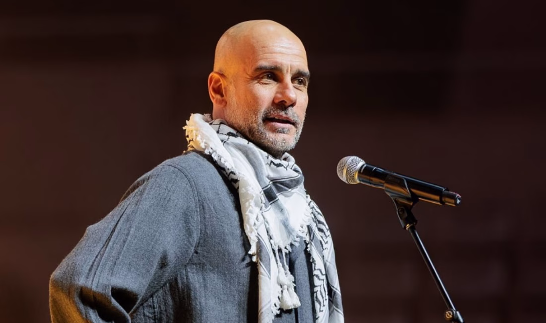 Guardiola Filistin için haykırdı: “Sessizlik en büyük silah” Manchester City’nin Katalan teknik direktörü Pep Guardiola, Barselona’da Filistin için