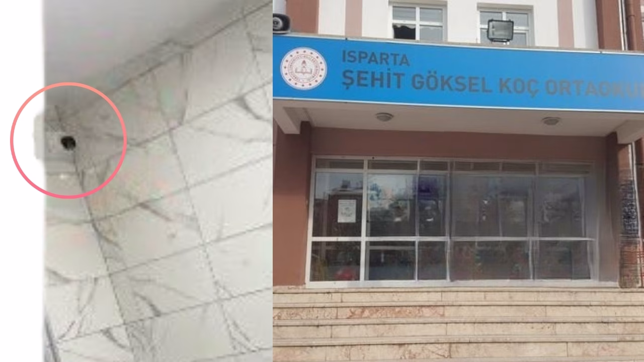 Isparta’daki bir ortaokulda öğrenci tuvaletlerine güvenlik kamerası yerleştirildiği iddiası üzerine
