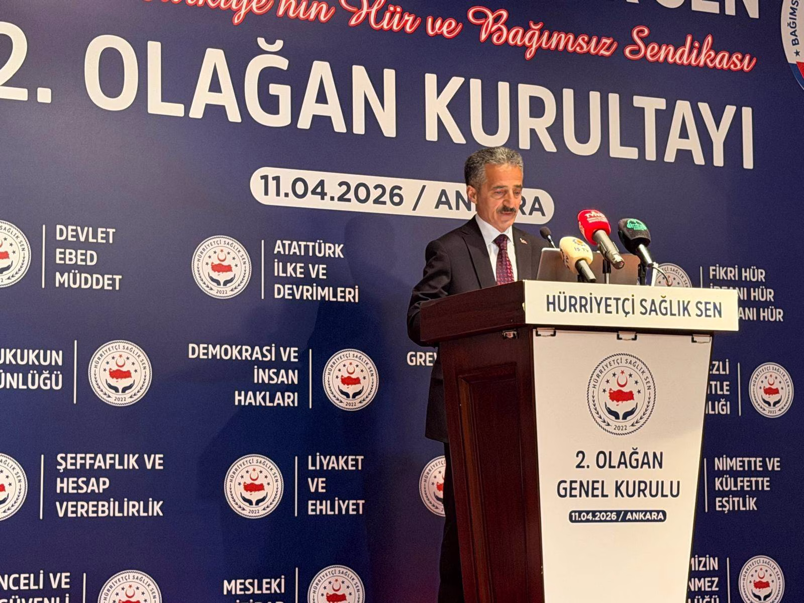 Hürriyetçi Sağlık-Sen Genel Kurulu’ndan Güçlü Mesaj: Bağımsız Sendikal Mücadele Kamu