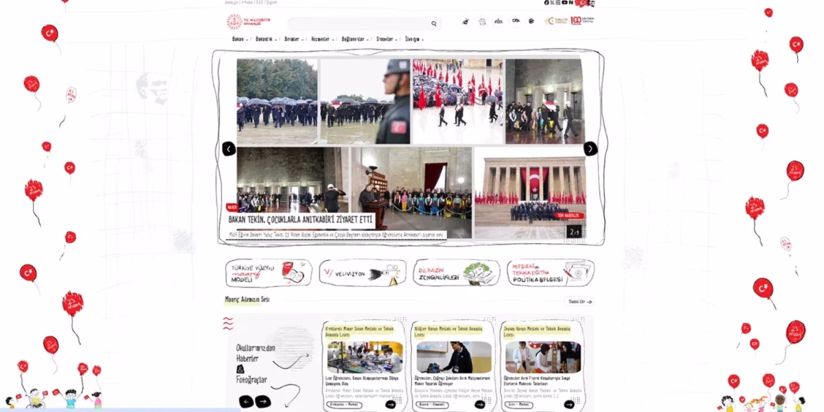 ANKARA – BHA  Millî Eğitim Bakanlığı resmî internet sitesi “meb.gov.tr”,