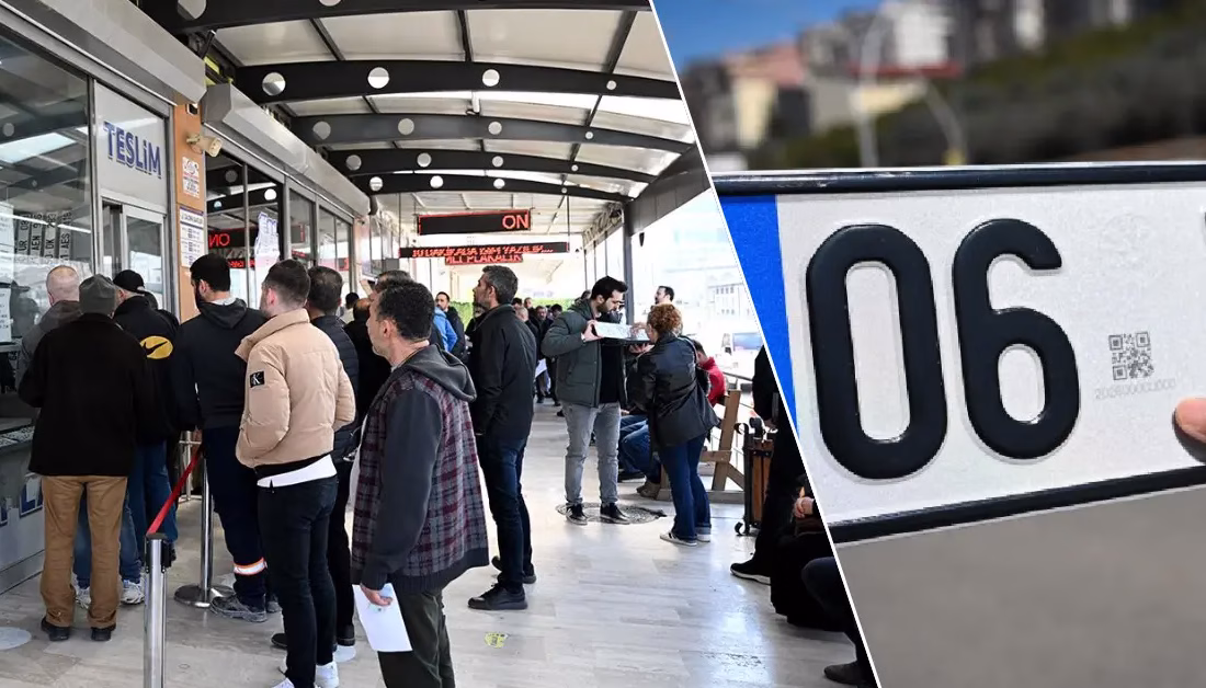 Plaka basım atölyeleri önünde uzun kuyruklar oluştu ANKARA-BHA Denetimlerin başlamasıyla birlikte birçok ilde olduğu gibi başkentte de