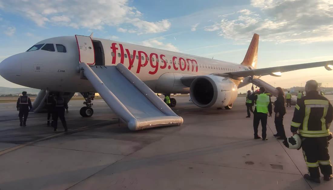 Esenboğa’da yolcu uçağında yangın paniği ANKARA-BHA Edinilen bilgilere göre, Pegasus Havayolları’na ait ve İzmir seferini