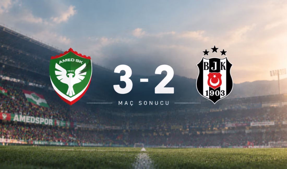 Amedspor’dan Beşiktaş’a 3-2'lik galibiyet! Trendyol Süper Lig’in 6. haftasında Amedspor, sahasında Beşiktaş’ı 3-2 mağlup