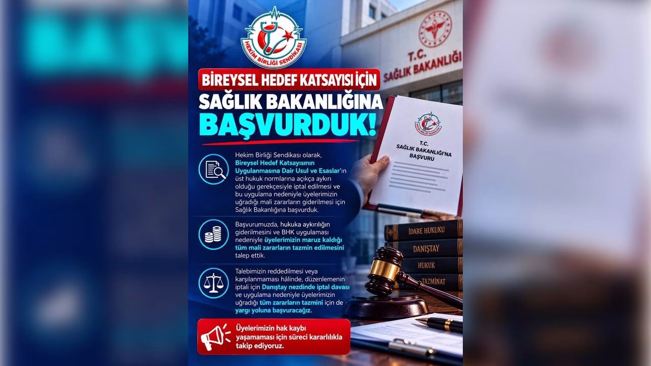 Hekim Birliği Sendikası, Bireysel Hedef Katsayısı uygulamasının hukuka aykırı olduğu