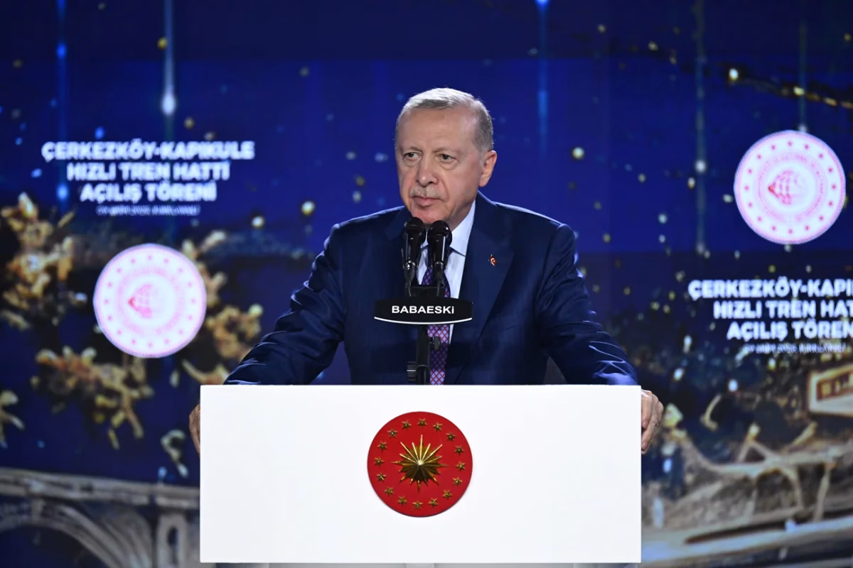 KIRKLARELİ – BHA Cumhurbaşkanı Recep Tayyip Erdoğan, Çerkezköy-Kapıkule Hızlı Tren